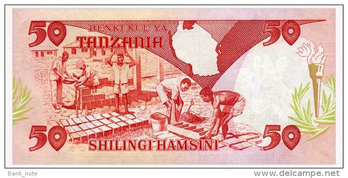 TANZANIA 50 SHILINGI ND(1992) Pick 19 Unc - Tanzania