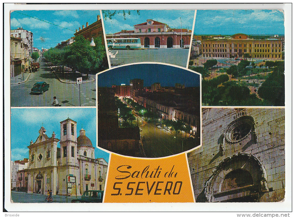 SALUTI DA SAN SEVERO FOGGIA VEDUTE F/G VIAGGIATA 1976 - San Severo