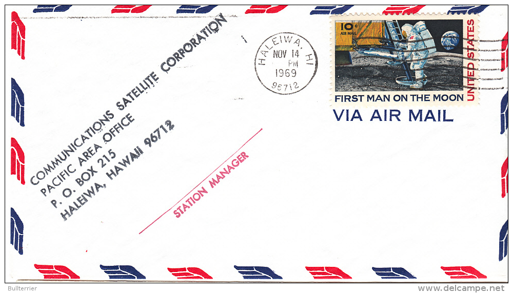 SPACE -  USA - 1969 - HALEIWA STATION    COVER WITH  HALEIWA , HI   POSTMARK NOV 14 1969 - Etats-Unis