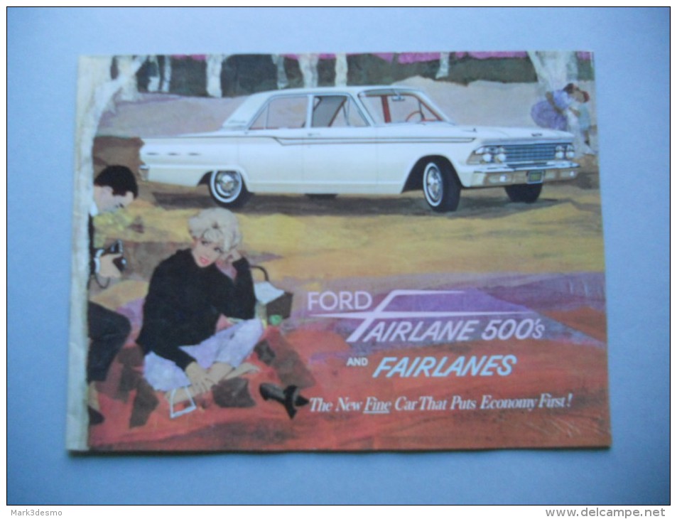 Ford Fairlane 500S 1962 Depliant Originale Factory Brochure Catalog Prospekt - Altri & Non Classificati
