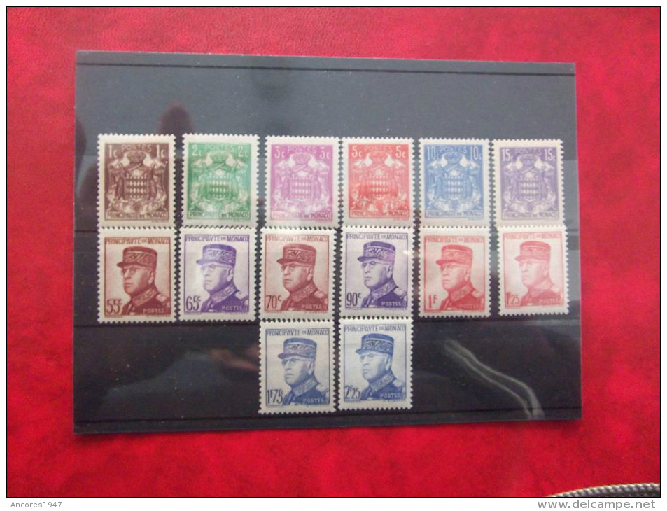 MONACO 1937-39, YVERT 154-66,   **MNH** - Nuovi