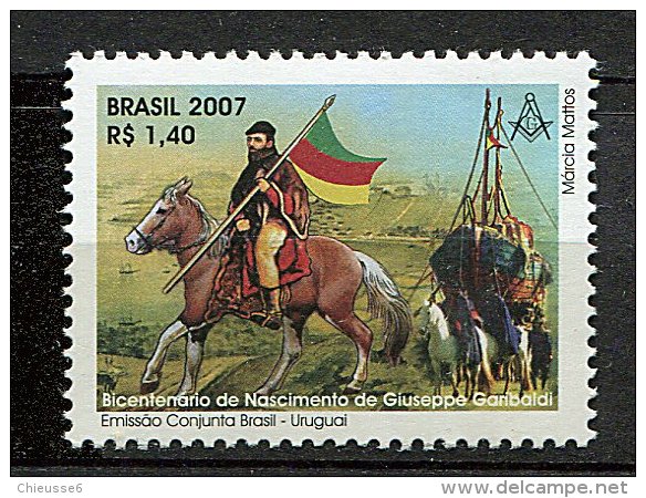 (cl 22 - P54) Brésil ** N° 2988 -(ref. Michel Au Dos)  Gal Garibaldi à Cheval - - Neufs