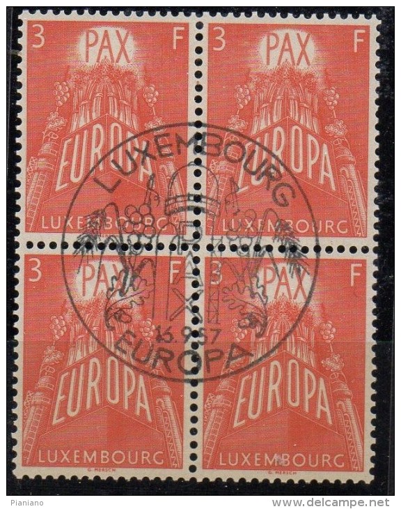 PIA - LUSSEMBURGO - 1957 :  Europa  - (Yv 531-33 X 4) - 1957