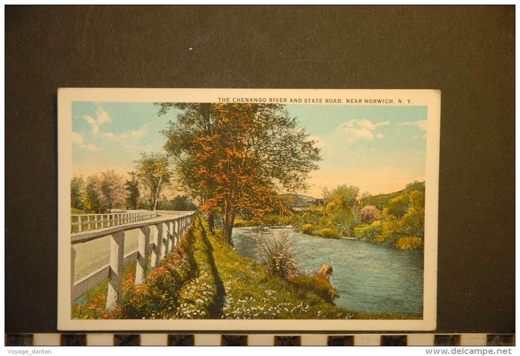 THE CHENANGO RIVER AND STATE ROAD  NEAR NORWICH - Autres & Non Classés