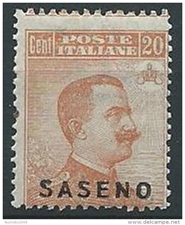 1923 SASENO EFFIGIE 20 CENT MNH ** - K84 - Saseno