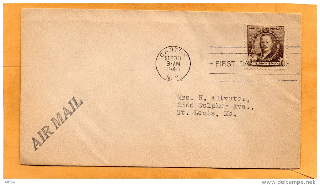 United States 1940 FDC - 1851-1940