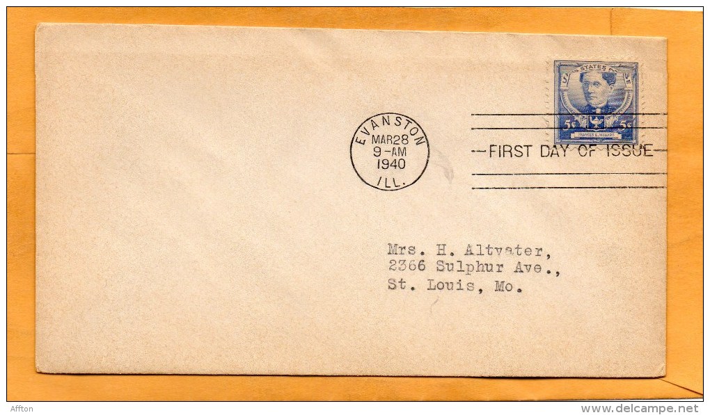 United States 1940 FDC - 1851-1940