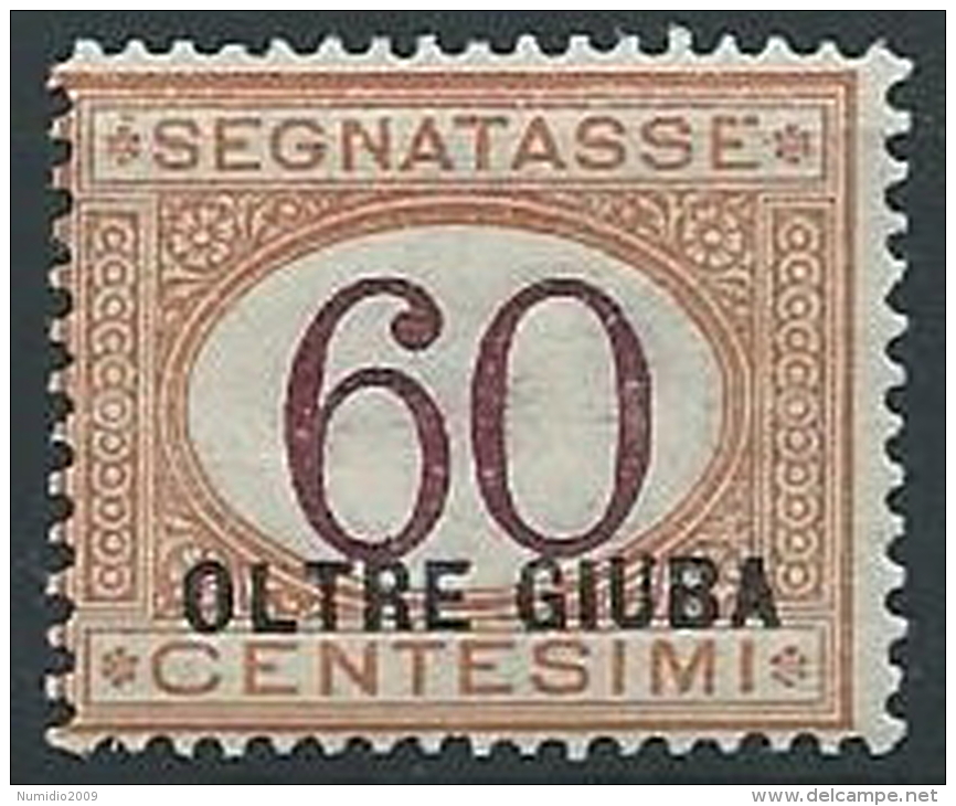 1925 OLTRE GIUBA SEGNATASSE 60 CENT MNH ** - K80 - Oltre Giuba