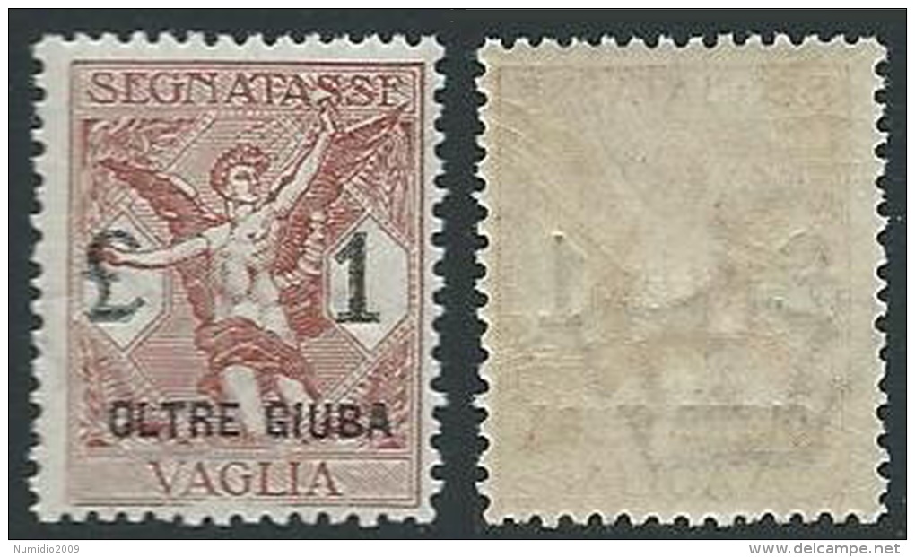 1925 OLTRE GIUBA SEGNATASSE PER VAGLIA 1 LIRA MNH ** - K81 - Oltre Giuba