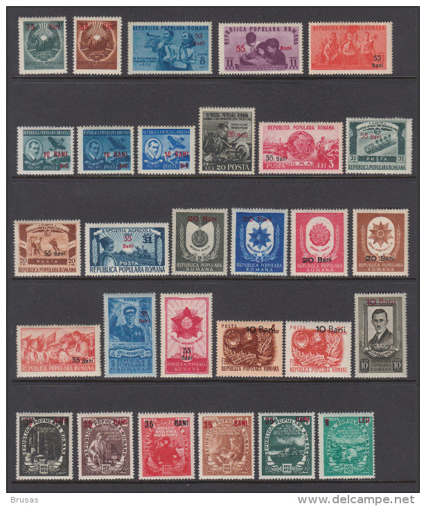 Romania 1952 - Surcharges, Michel 1299-1369 Mint Never Hinged ** (One Stamp Missing) - Ungebraucht