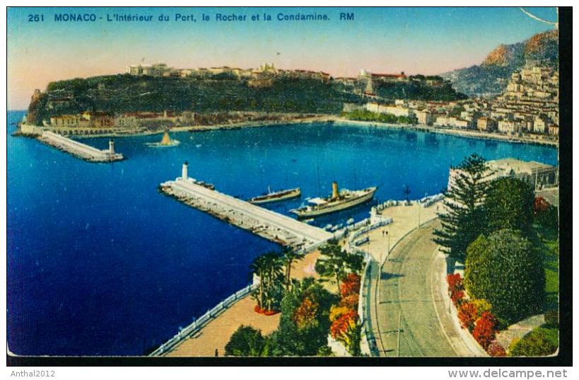 Monaco - : Le Rocher Et Entree Du Port De La Condamine 13.9.1929 - La Condamine