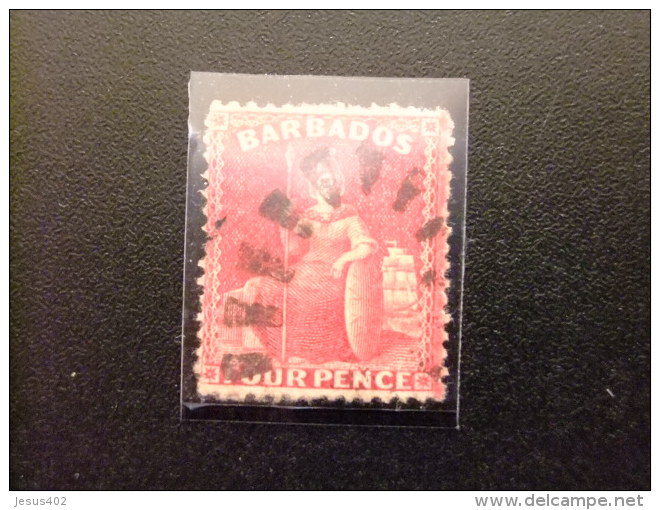 BARBADE - BARBADOS - YEAR 1876 BRITANIA - Yvert Nº 35 º FU - SG Nº 76 º FU - Barbados (...-1966)