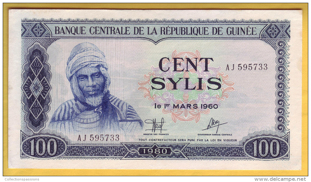 GUINEE - Billet De 100 Sylis. 1980. Pick: 26a. SUP+ - Guinee