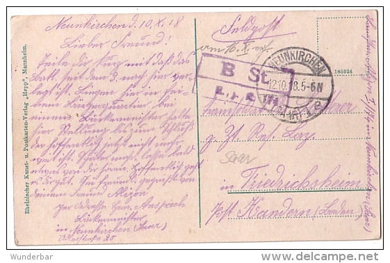 Neunkirchen, Saar  1918, Feldpost  (z1460) - Kreis Neunkirchen