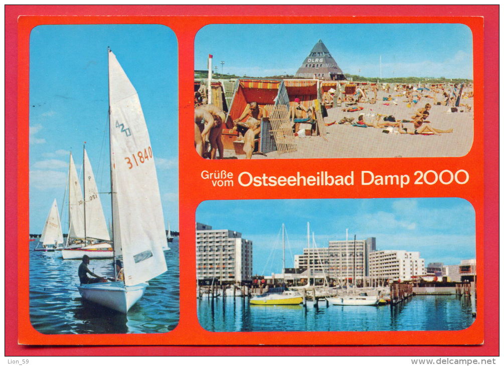 158855 / Grusse Vom Ostseeheilbad Damp 2000 - SAILBOAT , NUDE BOY BEACH , PORT - Germany Deutschland Allemagne Germania - Damp