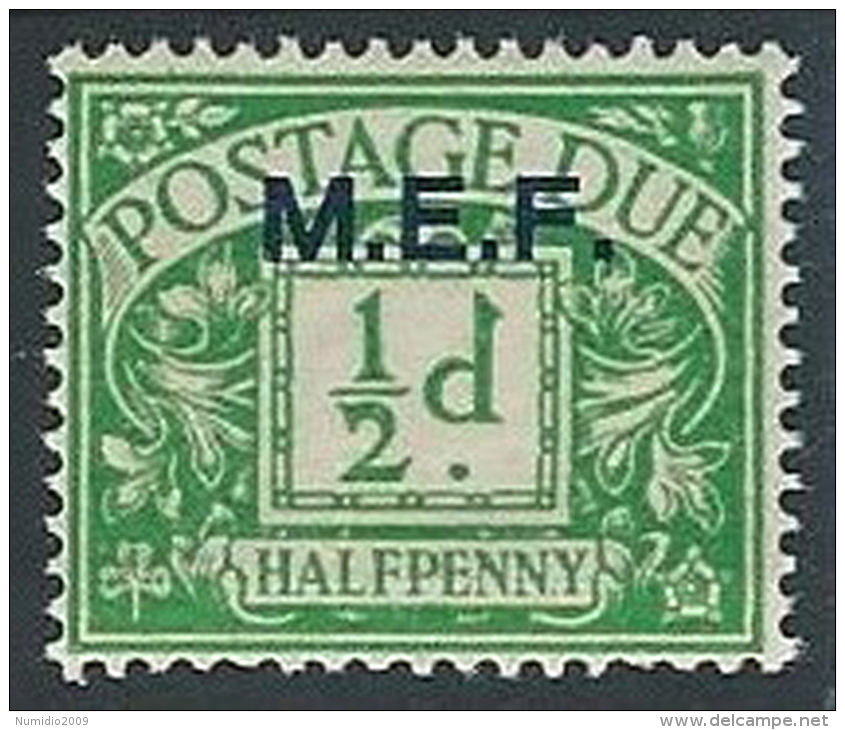 1942 OCCUPAZIONE INGLESE MEF SEGNATASSE 1/2 P MH * - K111 - British Occ. MEF