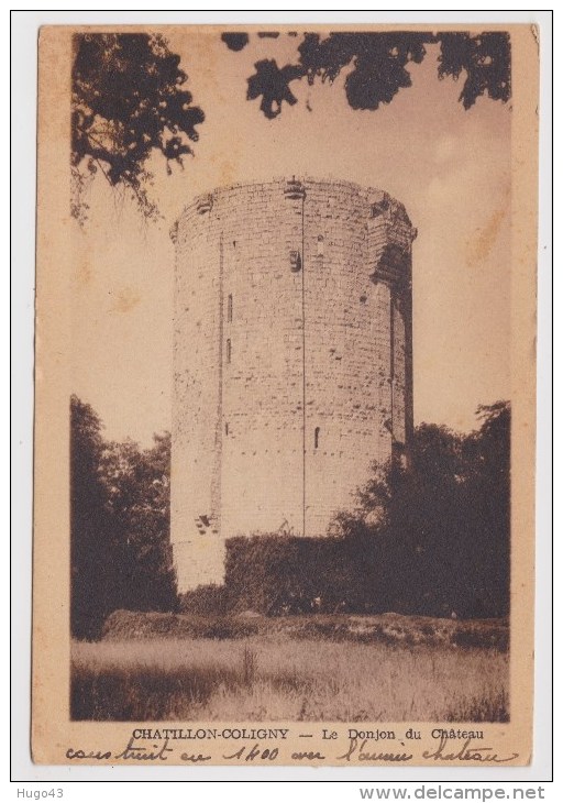 CHATILLON COLIGNY - LE DONJON DU CHATEAU - Chatillon Coligny