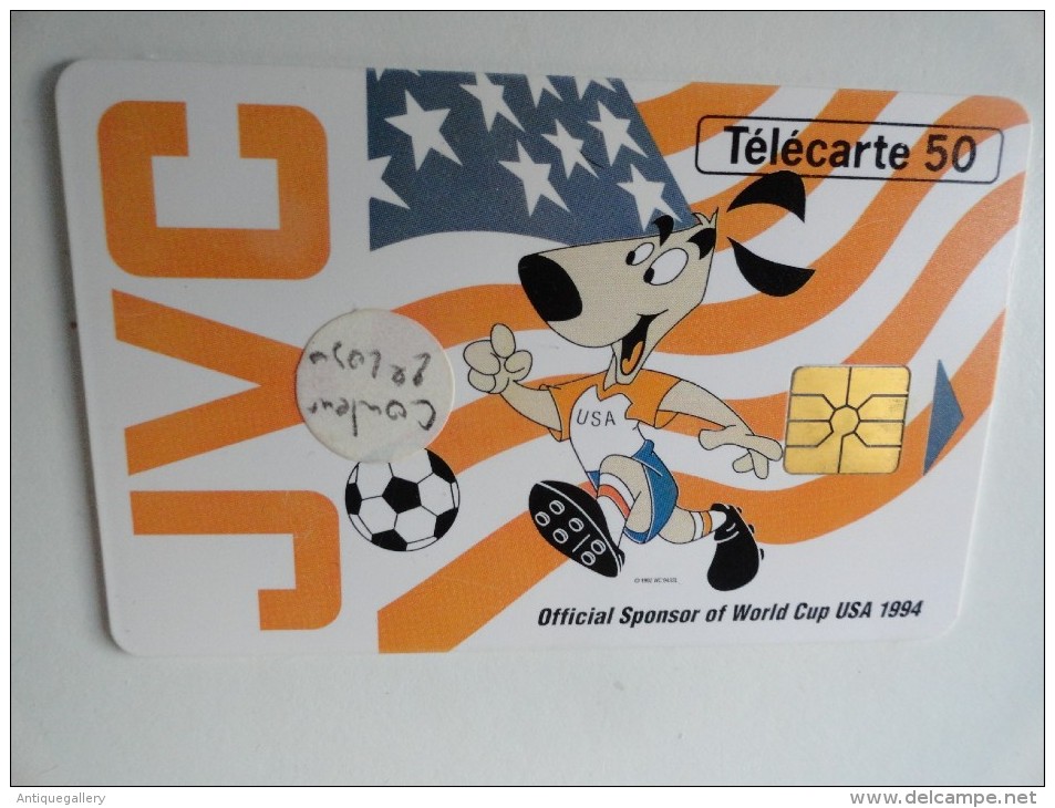 RARE : COULEUR ET 2EME LOGO MORENO SUR JVC WORLD CUP 94 50U - Variétés