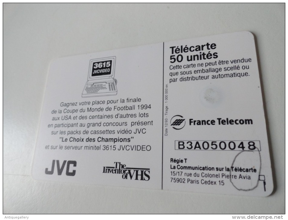 RARE : COULEUR ET 2EME LOGO MORENO SUR JVC WORLD CUP 94 50U - Variëteiten