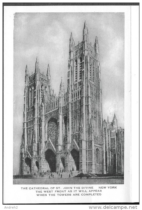NEW YORK CITY - NY - SOUVENIR FOLDER OF THE CATHEDRAL CHURCH OF ST JOHN THE DIVINE - CARNET SOUVENIR - 10 PHOTOS - Églises