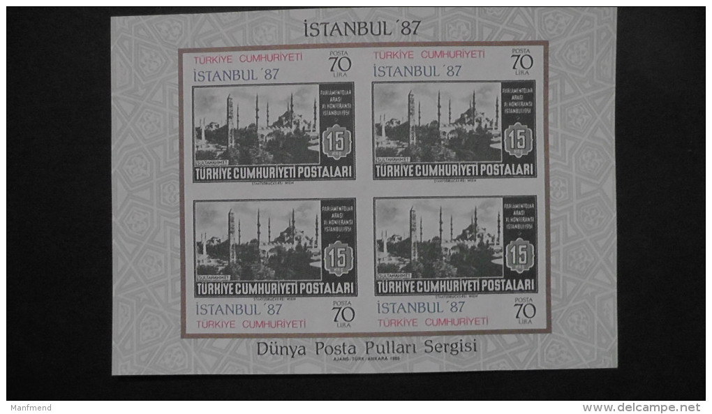 Turkey - 1985 - Mi:bloc 24**MNH - Look Scan - Unused Stamps