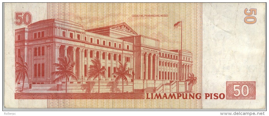 100137 PHILIPPINES 50 PISO 2004 OSMENA & NATIONAL MUSEUM [WELLCIRCULATED] - Philippinen