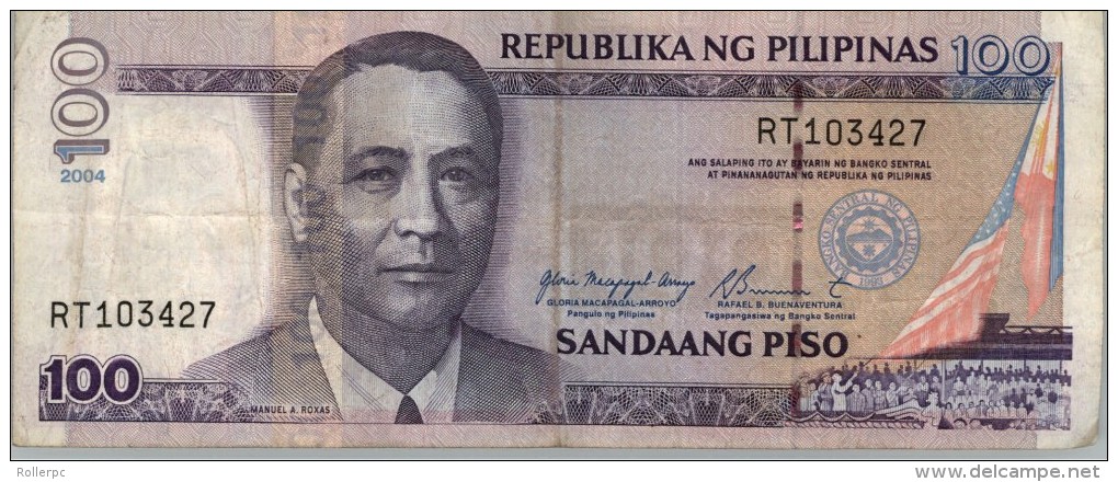 100138 PHILIPPINES 100 PISO 2004 ROXAS & BANKO SENTRAL NG PILIPINAS [WELLCIRCULATED] - Filipinas