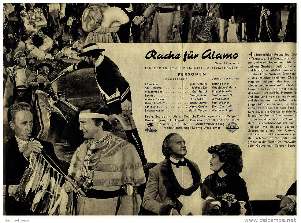 Illustrierte Film-Bühne  -  "Rache Für Alamo"  -  Mit Joan Fontaine , Richard Dix  -  Filmprogramm Nr. 845 Von Ca. 1947 - Zeitschriften