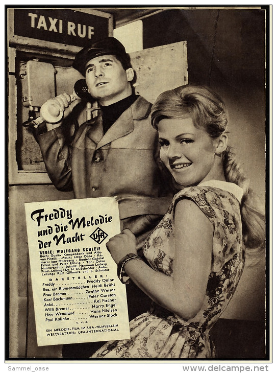 Illustrierte Film-Bühne  "Freddy Und Die Melodie Der Nacht"  -  Mit Freddy Quinn  -  Filmprogramm Nr. 05258 Von Ca. 1960 - Zeitschriften