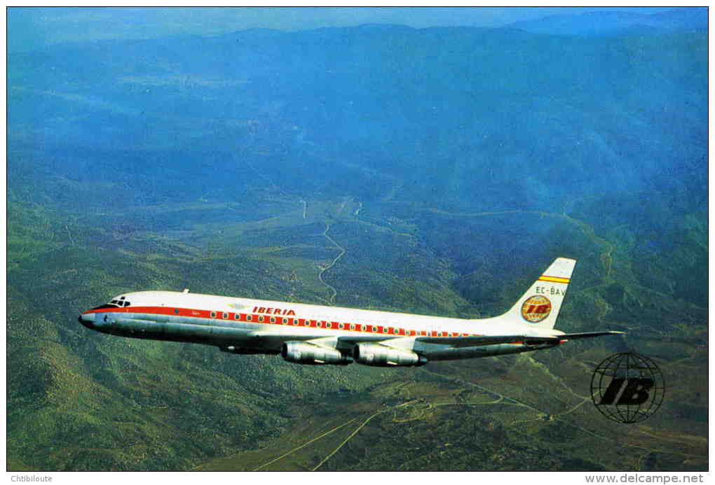 AVIATION   L 3    /   AIR IBERIA    " JET  DOUGLAS   "  CPM / CPSM  10 X 15 - 1946-....: Moderne