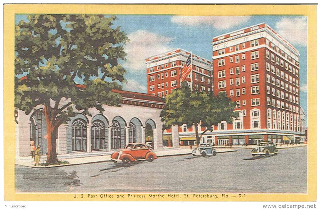 CPSM USA - Saint Petersburg - Florida - US Post Office And Princess Martha Hotel - St Petersburg