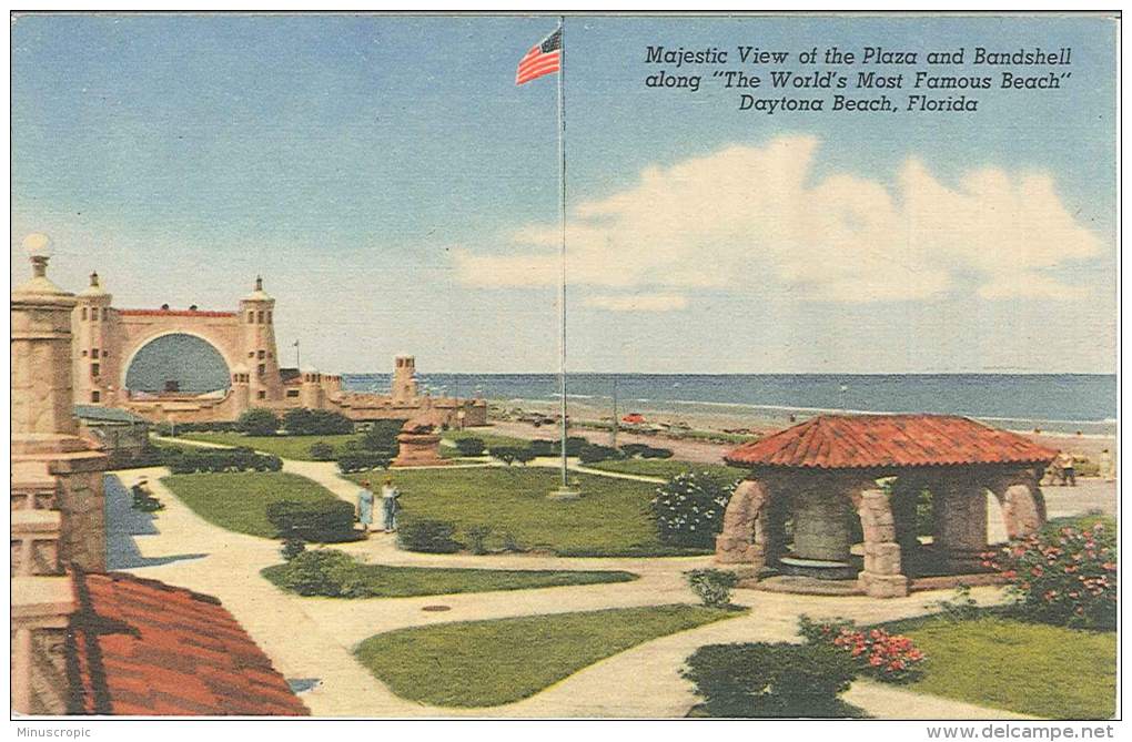 CPSM USA - Daytona Beach - Majestic View Of The Plaza And Bandshell - Daytona