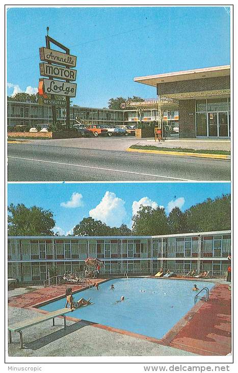 CPSM USA - Hot Springs National Park - Arkansas - Avanelle Motor Lodge - Hot Springs