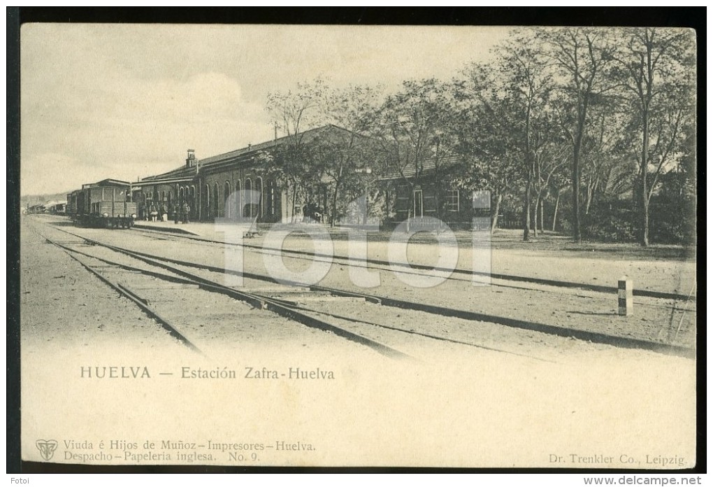 OLD POSTCARD ESTACION ZAFRA HUELVA TRAIN STATION  ESPAÑA SPAIN CARTE POSTALE - Huelva