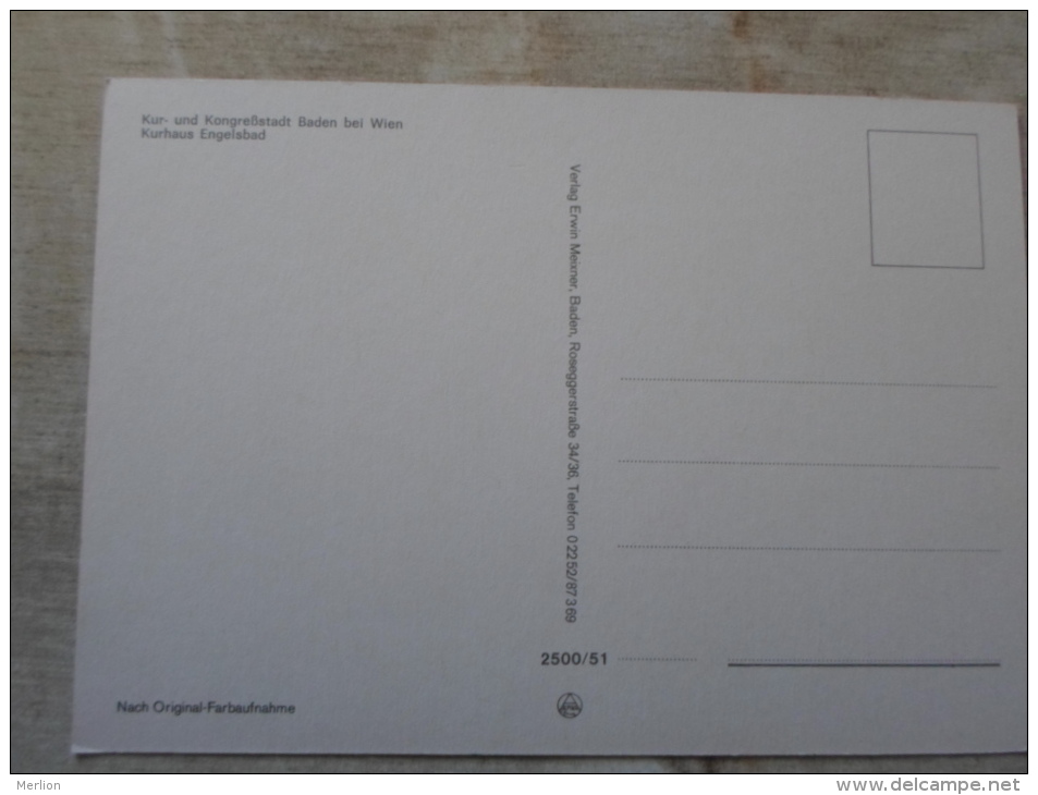 Austria  -  Baden Bei Wien  - Kurhaus Engelsbad -  D122708 - Baden Bei Wien
