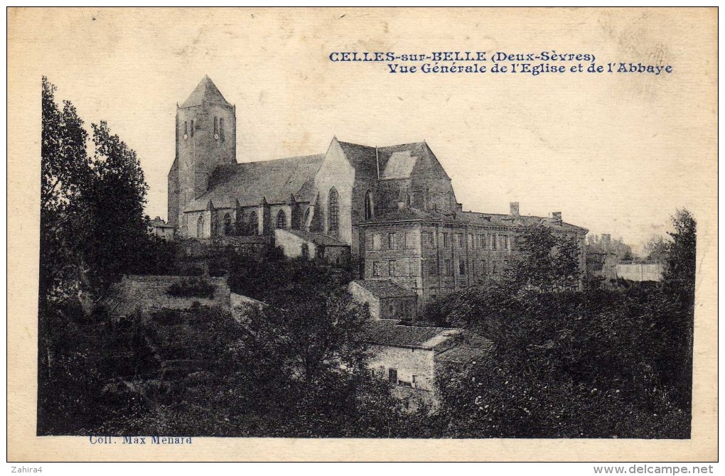 Celles Sur Belle (Deux-Sèvres)  - Vue Générale De L'église Et De L'abbaye - Celles-sur-Belle