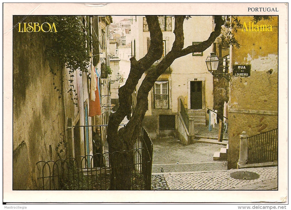 PORTUGAL  Papa Figos  Nice Stamp  Lisboa Alfama Postcard - Spatzen