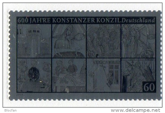 Hologramm Im Jahrbuch Deutschland 2014 BRD 3091 SD 37 ** 14€ Museum Konzil Konstanz M/s Church Black-print Sheet Germany - Hologramme