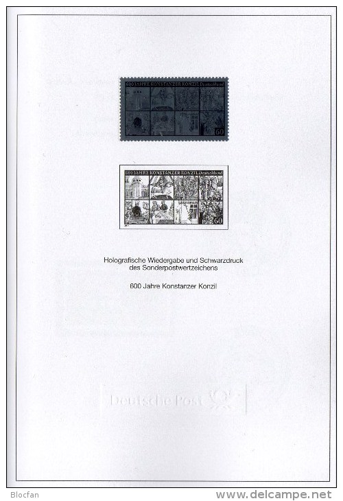 Hologramm Im Jahrbuch Deutschland 2014 BRD 3091 SD 37 ** 14€ Museum Konzil Konstanz M/s Church Black-print Sheet Germany - Holograms