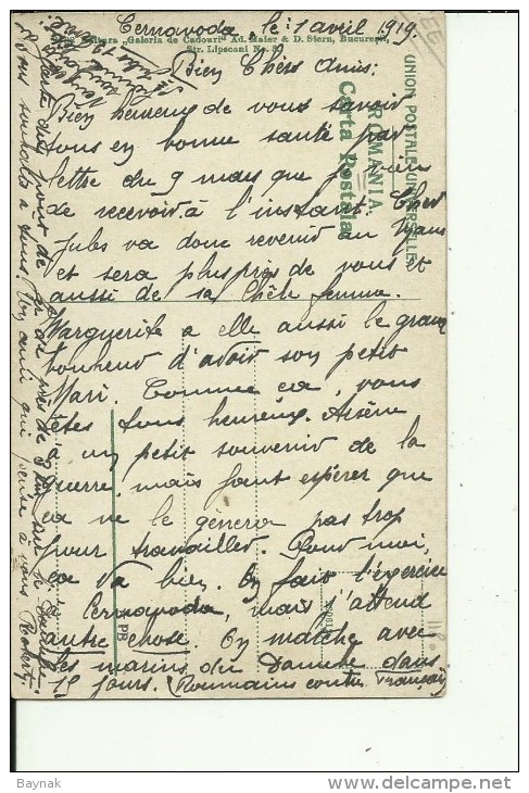 RO88  ---    CERNAVODA   --  PODUL REGELE CAROL I.   --  TRAIN, ZUG, BAHNHOF, LA GARE  --   WRITEN 1919 - Romania