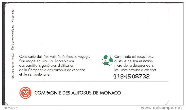 CARTE D'ABONNEMENT AUTOBUS De MONACO - Europe
