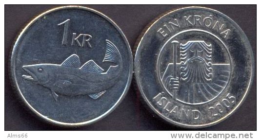 Iceland 1 Krona 2005 AUNC - Islande