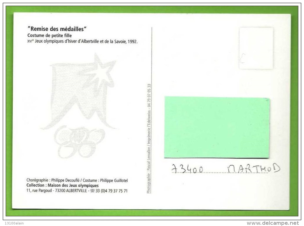 CP CARTE POSTALE OBL 27.01.2002 ALBERTVILLE 1er JOUR JO SALT LAKE CITY Cachet 10ème ANNIVERSAIRE JO 1992 JEUX OLYMPIQUES - Winter Sports