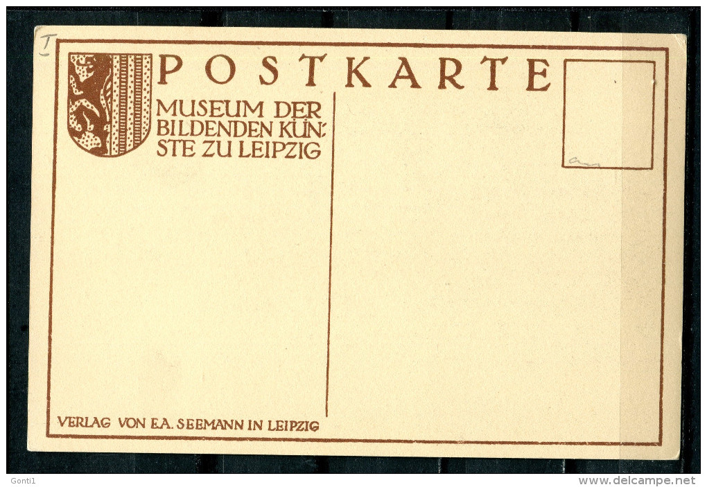 CPSM S/w  AK Germany,Allemagne Museum Der Bildenden Künste Zu Leipzig"Zeichnung Von Otto Greiner  Nr.218 " 1 AK Blanco - Altri & Non Classificati
