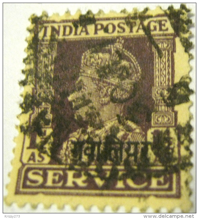 India 1939 King George VI Service Gwalior 1.5a - Used - Gwalior