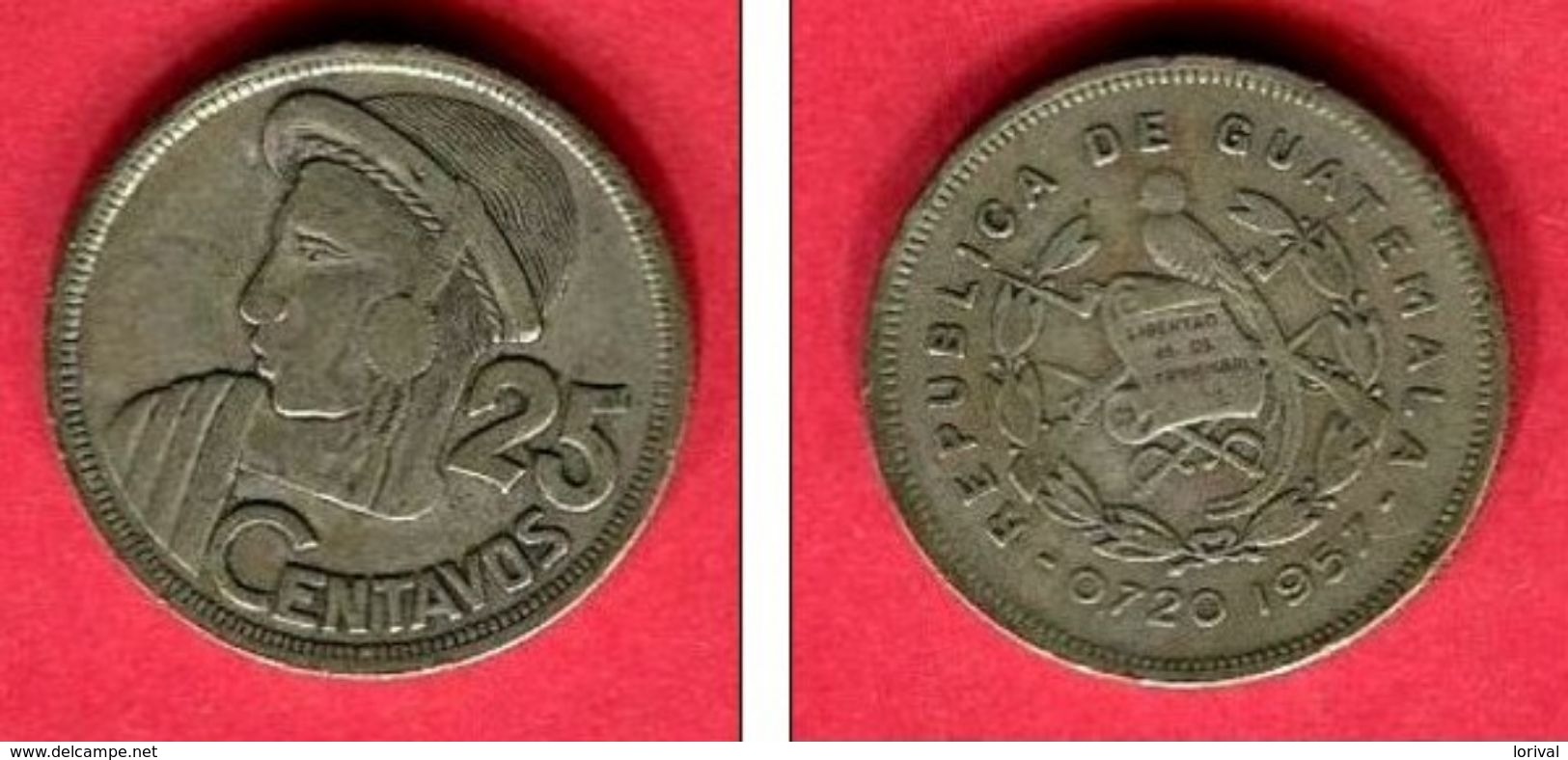 25 CENT   ( KM 258  ) TB  9 - Guatemala