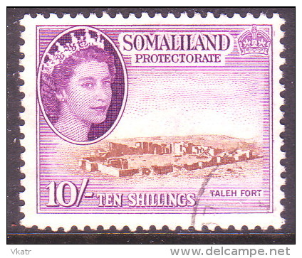 Somaliland Protectorate 1953 SG #148 10sh. VF Used CV £42 - Somaliland (Protectorate ...-1959)