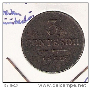 ITALIE LOMBARDIJE-VENETIE 3 CENTESIMI 1822V - Lombardie-Vénétie