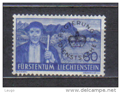 Liechtenstein Mi Dienst 24 Overprint Dienstsache 1937 MNH - Postage Due