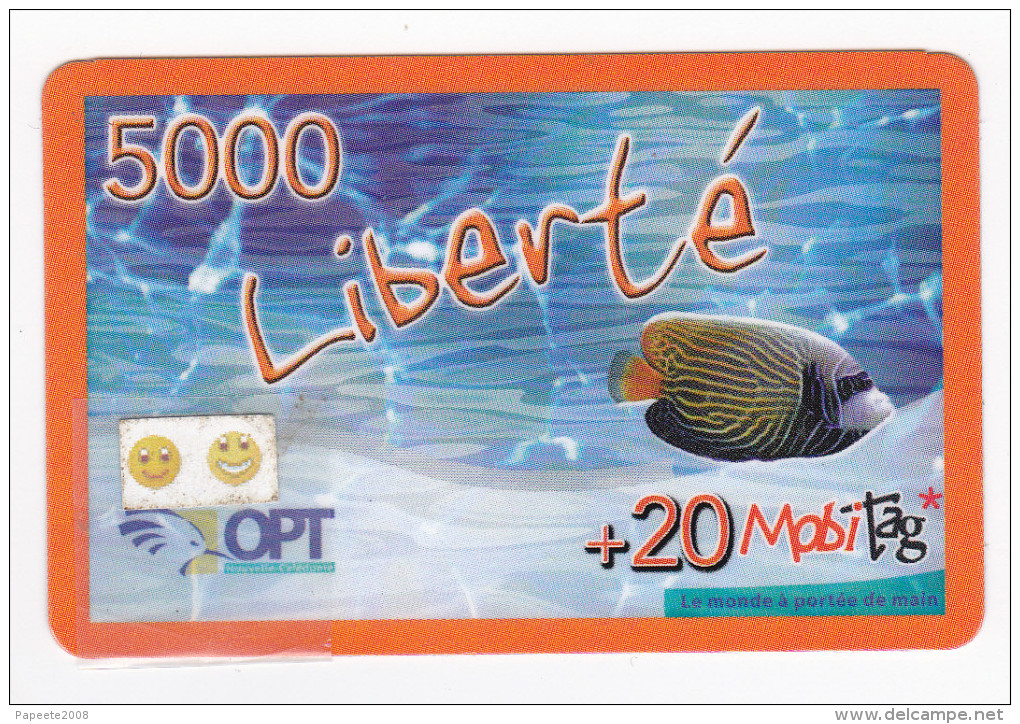 OPT-NC - Liberte Prepayee 5000 F / Poisson - 31 / 12 / 2008 - Luxe - Neukaledonien